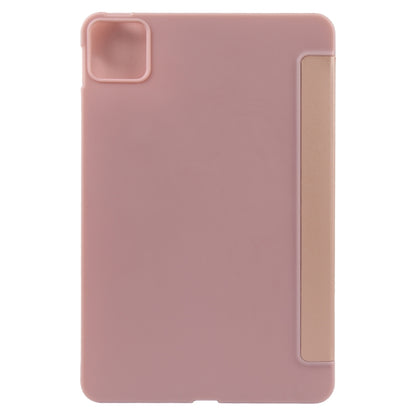 For Xiaomi Pad 6 / Pad 6 Pro Three-fold Holder Flip Tablet Leather Case(Rose Gold) -  by PMC Jewellery | Online Shopping South Africa | PMC Jewellery