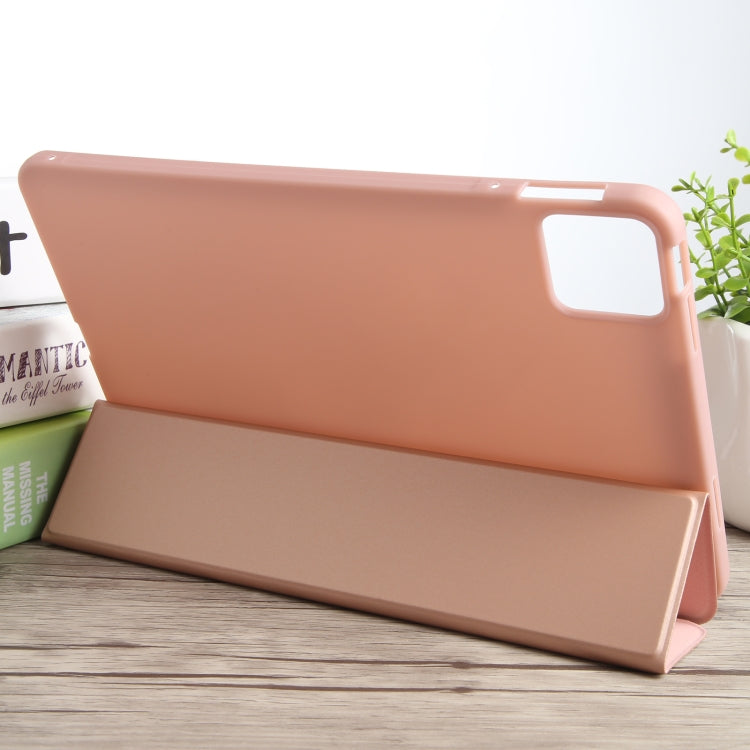 For Xiaomi Pad 6 / Pad 6 Pro Three-fold Holder Flip Tablet Leather Case(Rose Gold) - free shipping - PMC TechLife - Order now!