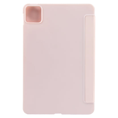 For Xiaomi Pad 6 / Pad 6 Pro Three-fold Holder Flip Tablet Leather Case(Light Pink) -  by PMC Jewellery | Online Shopping South Africa | PMC Jewellery