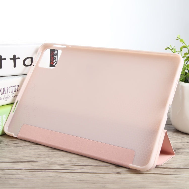 For Xiaomi Pad 6 / Pad 6 Pro Three-fold Holder Flip Tablet Leather Case(Light Pink) - free shipping - PMC TechLife - Order now!