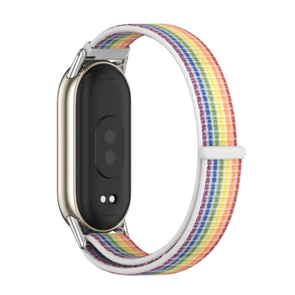 For Xiaomi Mi Band 8 Mijobs Breathable Nylon Loop Watch Band(Colorful Silver) -  by MIJOBS | Online Shopping South Africa | PMC Jewellery