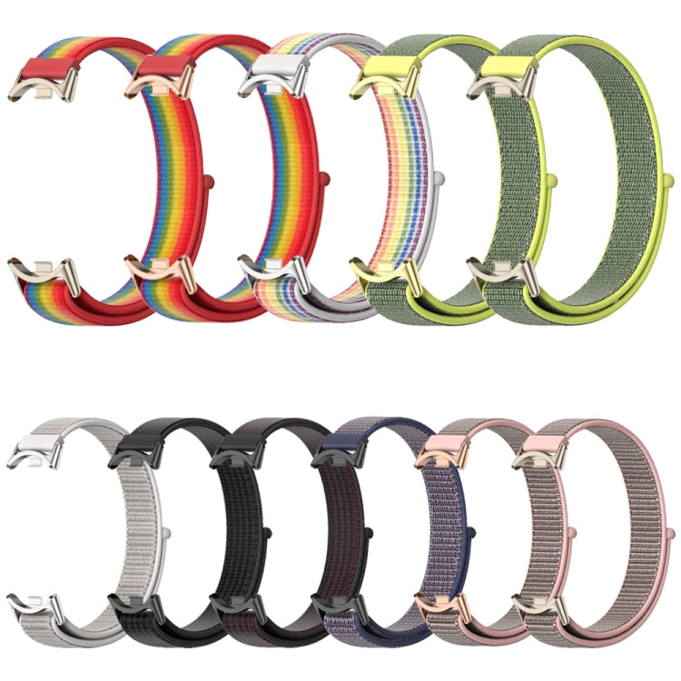 For Xiaomi Smart Band 10 / 9 / 8 Mijobs Breathable Nylon Loop Watch Band(Pink Light Gold) - free shipping - PMC TechLife - Order now!