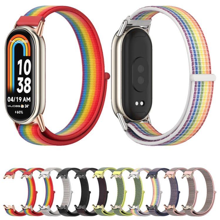 For Xiaomi Mi Band 8 / 9 / 9 NFC Mijobs Breathable Nylon Loop Watch Band(Black) - Watch Bands by MIJOBS | Online Shopping South Africa | PMC TechLife | Buy Now Pay Later Mobicred