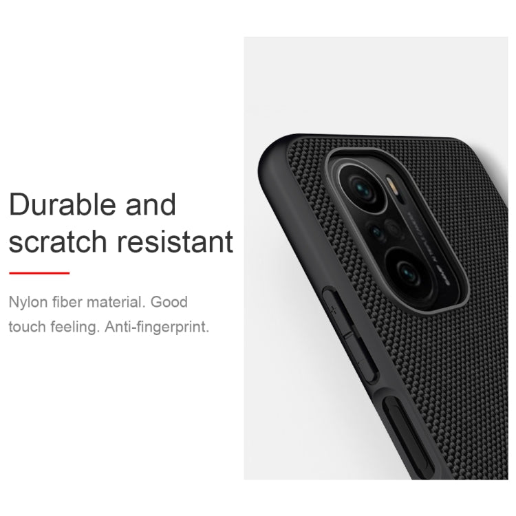 For Xiaomi Redmi K40 / K40 Pro / K40 Pro+ NILLKIN Shockproof TPU + PC Textured Phone Case(Black) - Xiaomi Cases by NILLKIN | Online Shopping South Africa | PMC TechLife | Buy Now Pay Later Mobicred