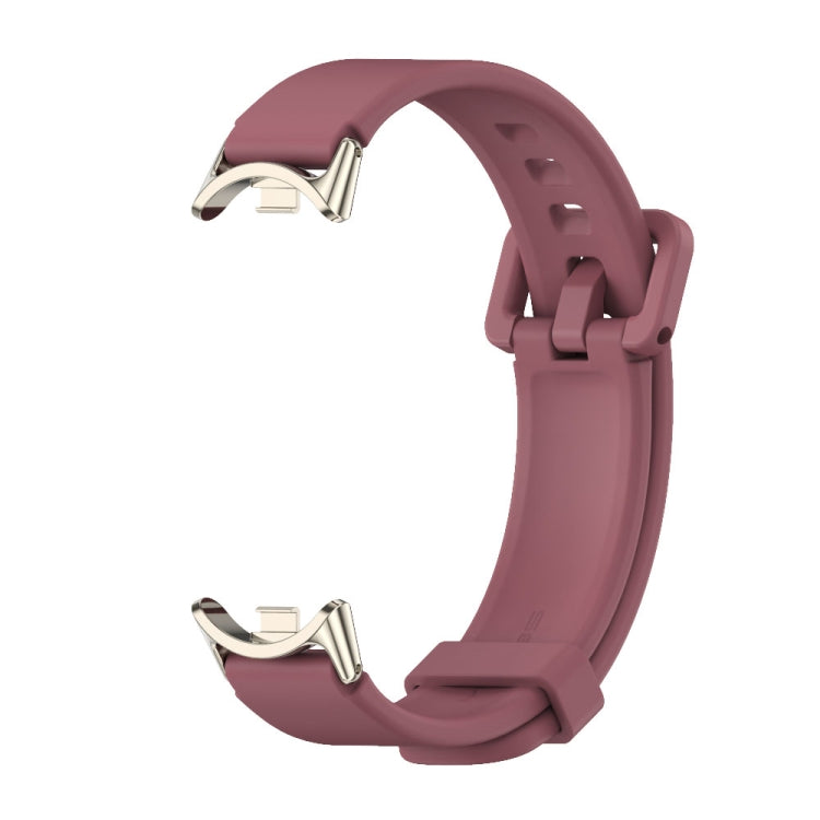 For Xiaomi Mi Band 8 Mijobs Silicone Breathable Watch Band(Wine Red+Light Gold) -  by MIJOBS | Online Shopping South Africa | PMC Jewellery