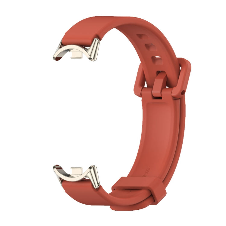 For Xiaomi Mi Band 8 / 9 / 9 NFC Mijobs Silicone Breathable Watch Band(Orange+Light Gold) - Watch Bands by MIJOBS | Online Shopping South Africa | PMC TechLife | Buy Now Pay Later Mobicred
