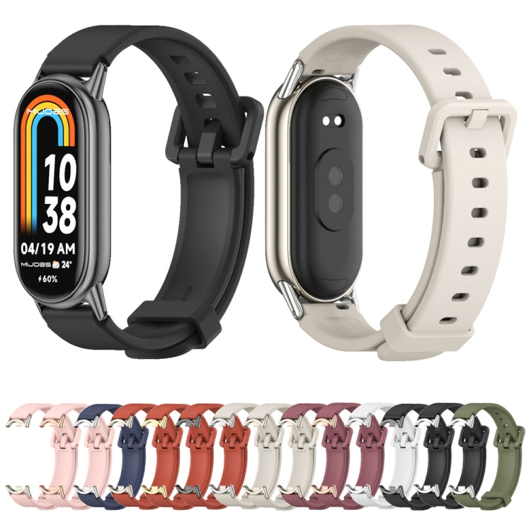 For Xiaomi Mi Band 8 / 9 / 9 NFC Mijobs Silicone Breathable Watch Band(Midnight Blue+Silver) - Watch Bands by MIJOBS | Online Shopping South Africa | PMC TechLife | Buy Now Pay Later Mobicred