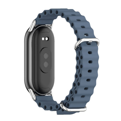 For Xiaomi Mi Band 8 Mijobs Marine Silicone Breathable Watch Band(Space Blue Silver) -  by MIJOBS | Online Shopping South Africa | PMC Jewellery