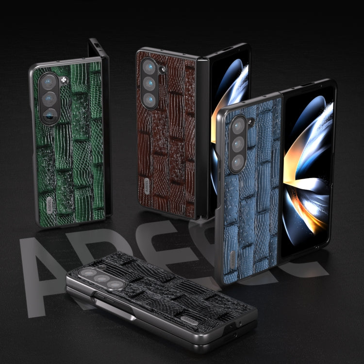 For Samsung Galaxy Z Fold5 ABEEL Genuine Leather Mahjong Texture Series Phone Case(Green) - free shipping - PMC TechLife - Order now!