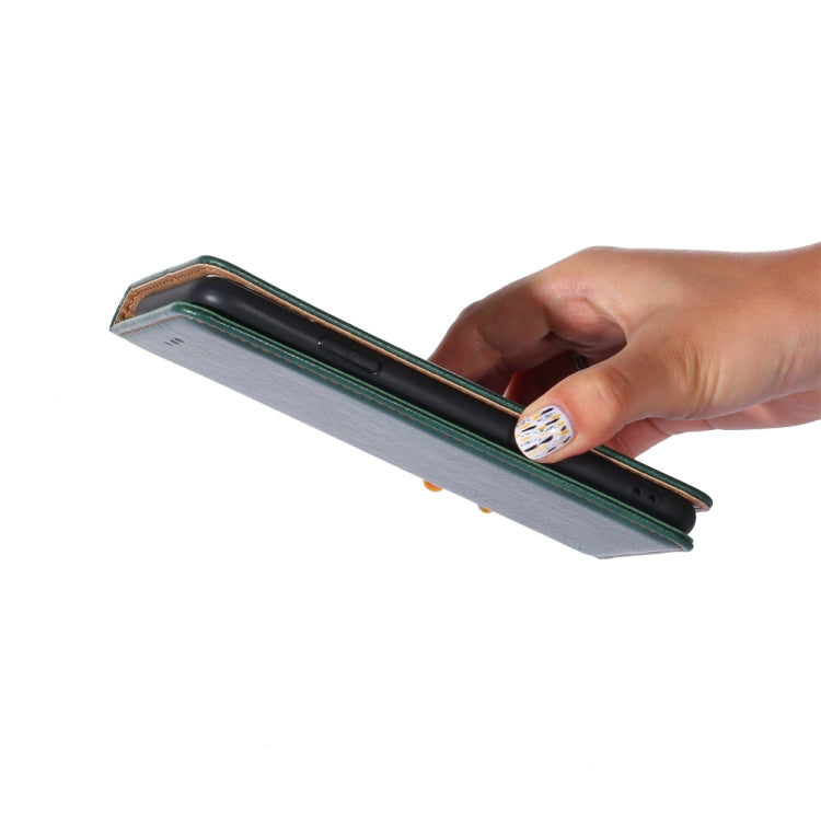 For Xiaomi Redmi Note 12S 4G Gloss Oil Solid Color Magnetic Leather Phone Case(Green) - free shipping - PMC TechLife - Order now!
