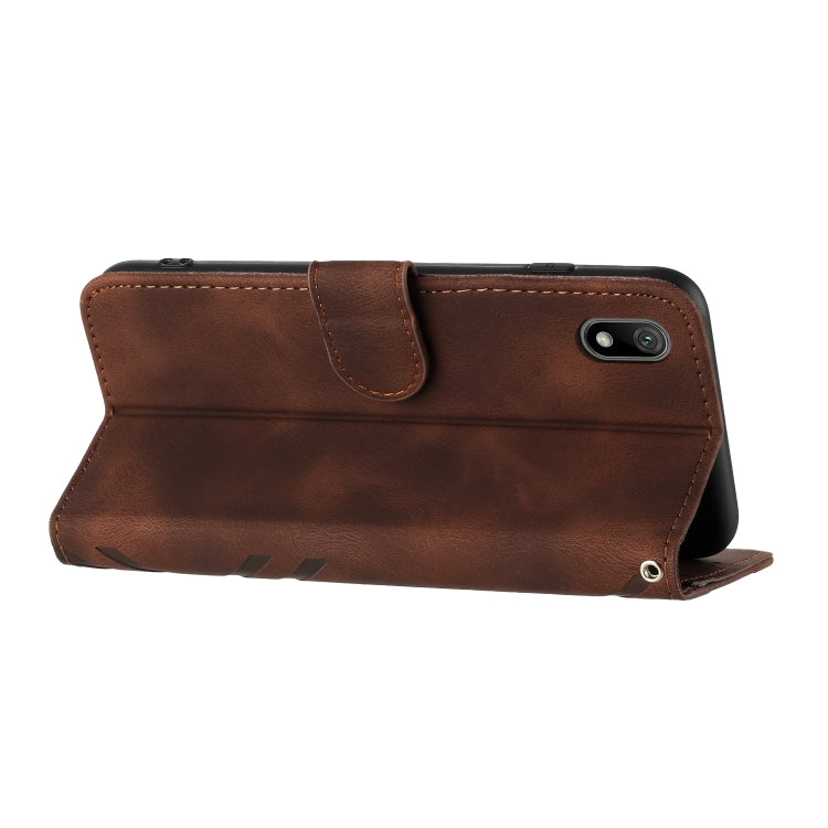 For Honor 8S Line Pattern Skin Feel Leather Phone Case(Coffee) - free shipping - PMC TechLife - Order now!