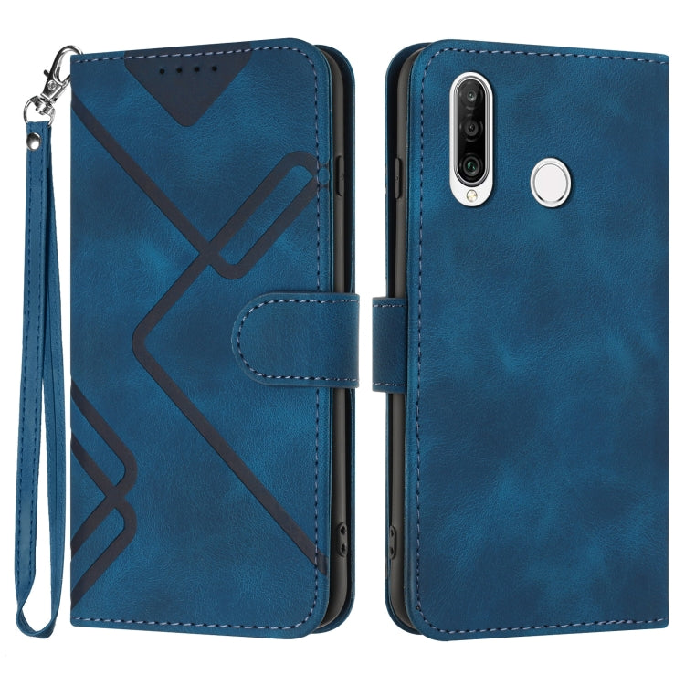 For Honor 20S Russia /20 lite Russia  Line Pattern Skin Feel Leather Phone Case(Royal Blue) - free shipping - PMC TechLife - Order now!