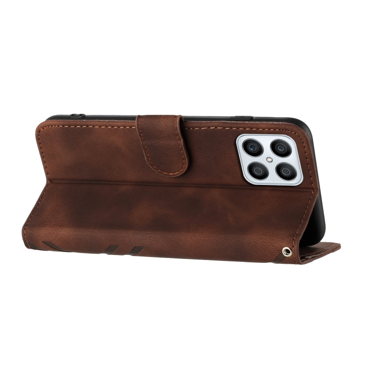 For Honor X8 4G/X30i/Play6T Pro Line Pattern Skin Feel Leather Phone Case(Coffee) - free shipping - PMC TechLife - Order now!