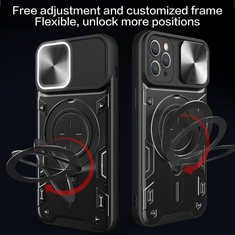 For iPhone 11 Pro Max CD Texture Sliding Camshield Magnetic Holder Phone Case(Blue) - free shipping - PMC TechLife - Order now!