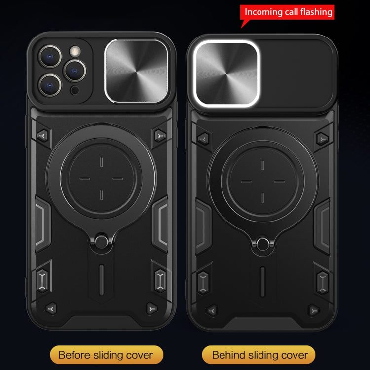 For iPhone 11 Pro Max CD Texture Sliding Camshield Magnetic Holder Phone Case(Blue) - free shipping - PMC TechLife - Order now!