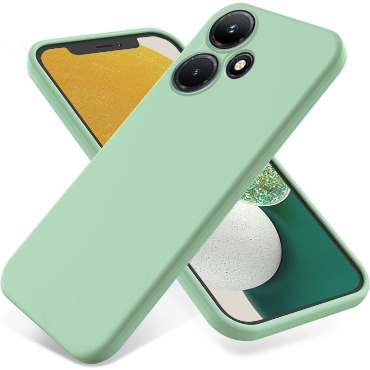 For Infinix Hot 30i Pure Color Liquid Silicone Shockproof Phone Case(Green) - Infinix Cases by PMC TechLife | Online Shopping South Africa | PMC TechLife | Buy Now Pay Later Mobicred