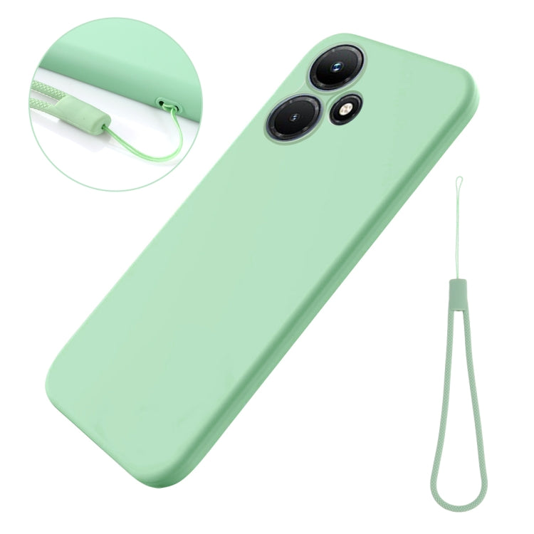 For Infinix Hot 30i Pure Color Liquid Silicone Shockproof Phone Case(Green) - Infinix Cases by PMC TechLife | Online Shopping South Africa | PMC TechLife | Buy Now Pay Later Mobicred