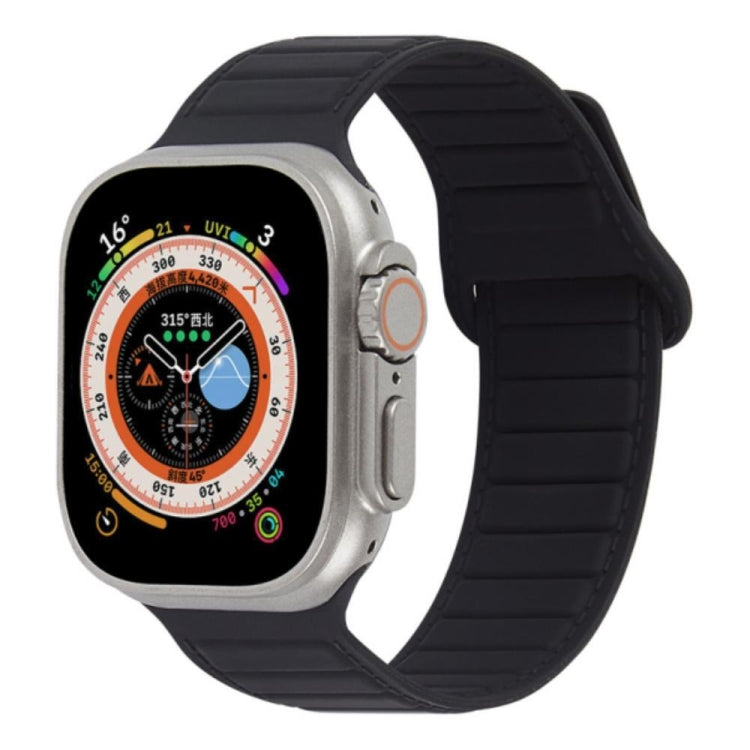 For Apple Watch 8 41mm Loop Magnetic Silicone Watch Band(Black) - Watch Bands by PMC TechLife | Online Shopping South Africa | PMC TechLife