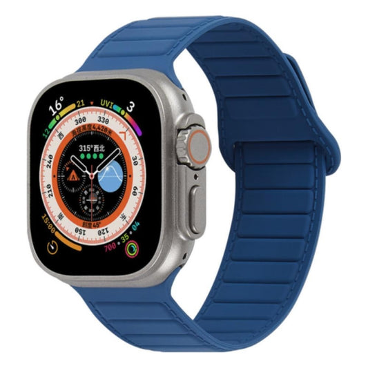 For Apple Watch 7 41mm Loop Magnetic Silicone Watch Band(Midnight Blue) - Watch Bands by PMC Jewellery | Online Shopping South Africa | PMC Jewellery