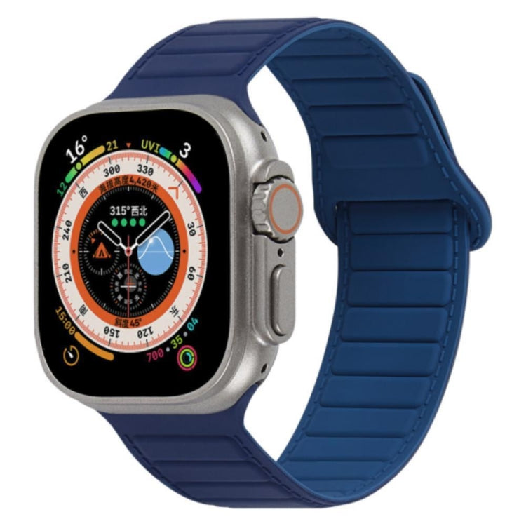 For Apple Watch SE 40mm Loop Magnetic Silicone Watch Band(Navy Blue) - Watch Bands by PMC Jewellery | Online Shopping South Africa | PMC Jewellery