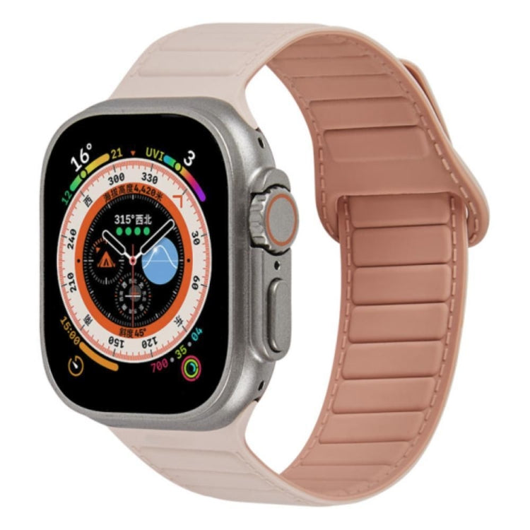 For Apple Watch 5 40mm Loop Magnetic Silicone Watch Band(Pink) - Watch Bands by PMC TechLife | Online Shopping South Africa | PMC TechLife