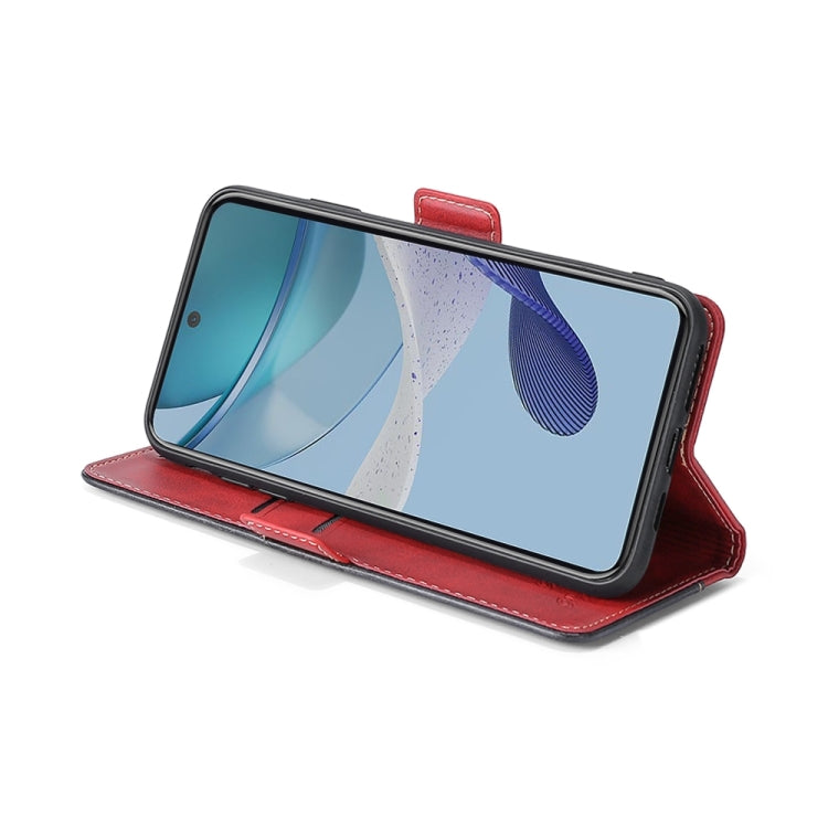 For Xiaomi 13 Ultra 5G Contrast Color Side Buckle Leather Phone Case(Red + Black) - free shipping - PMC TechLife - Order now!