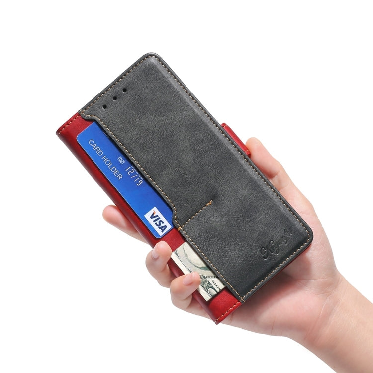For Xiaomi 13 Ultra 5G Contrast Color Side Buckle Leather Phone Case(Red + Black) - free shipping - PMC TechLife - Order now!