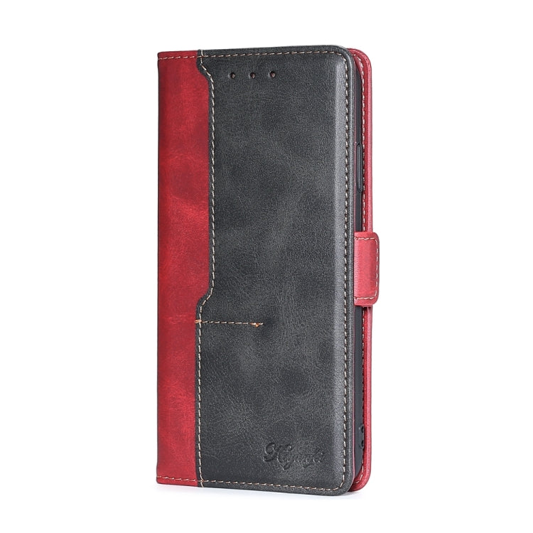 For Xiaomi Redmi Note 12S 4G Contrast Color Side Buckle Leather Phone Case(Red + Black) - free shipping - PMC TechLife - Order now!