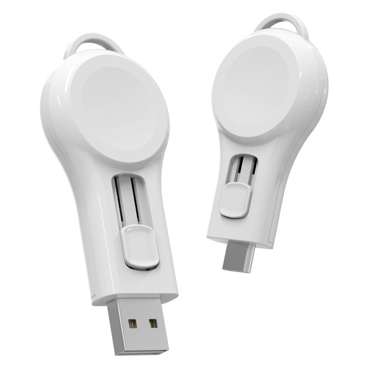 USB Portable Wireless Magnetic Suction Charger(White) - Charger / Holder by PMC TechLife | Online Shopping South Africa | PMC TechLife
