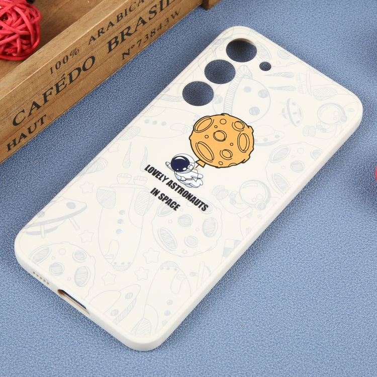 For Samsung Galaxy S20 FE Astronaut Pattern Silicone Straight Edge Phone Case(Lovely Astronaut-White) - free shipping - PMC TechLife - Order now!