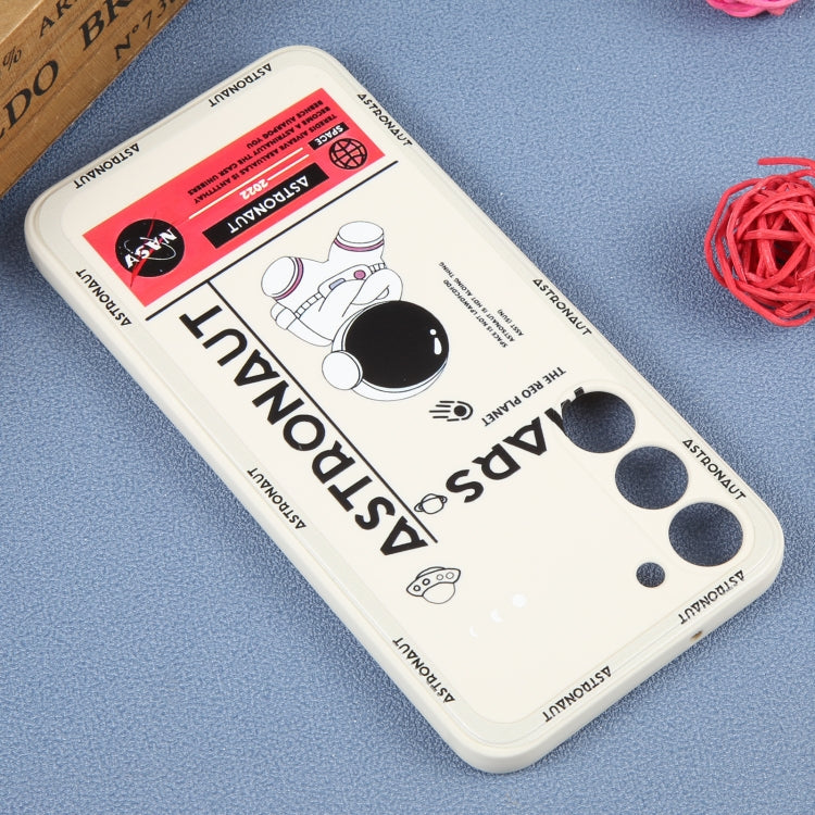 For Samsung Galaxy A20 / A30 Astronaut Pattern Silicone Straight Edge Phone Case(Mars Astronaut-White) - free shipping - PMC TechLife - Order now!