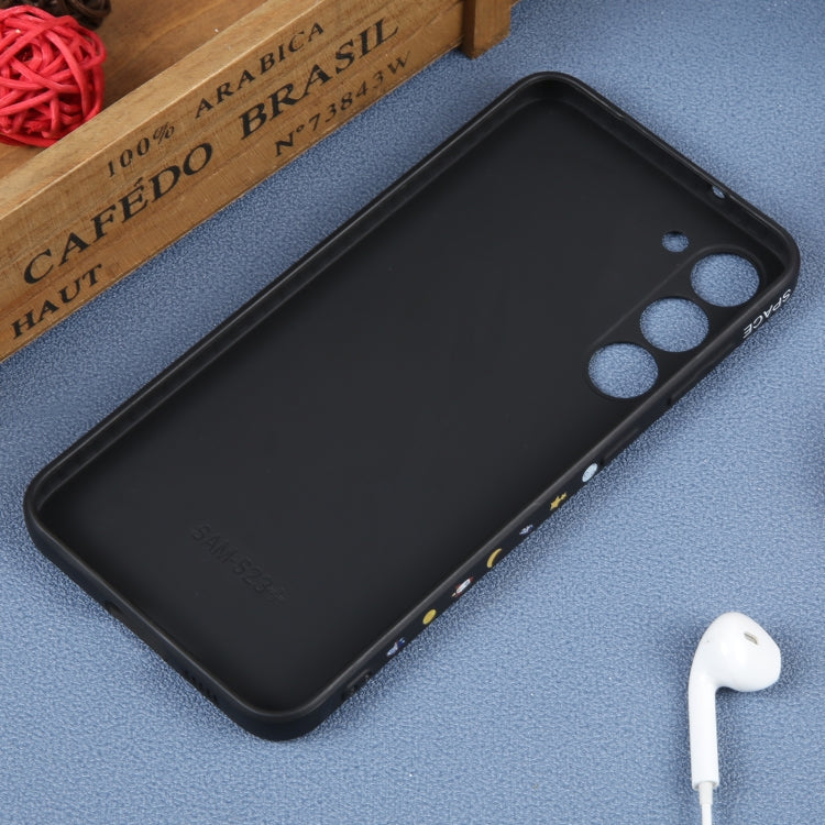 For Samsung Galaxy A12 Astronaut Pattern Silicone Straight Edge Phone Case(Planet Landing-Black) - free shipping - PMC TechLife - Order now!