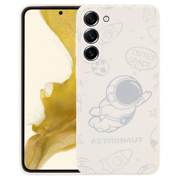 For Samsung Galaxy A03s EU Astronaut Pattern Silicone Straight Edge Phone Case(Flying Astronaut-White) - free shipping - PMC TechLife - Order now!