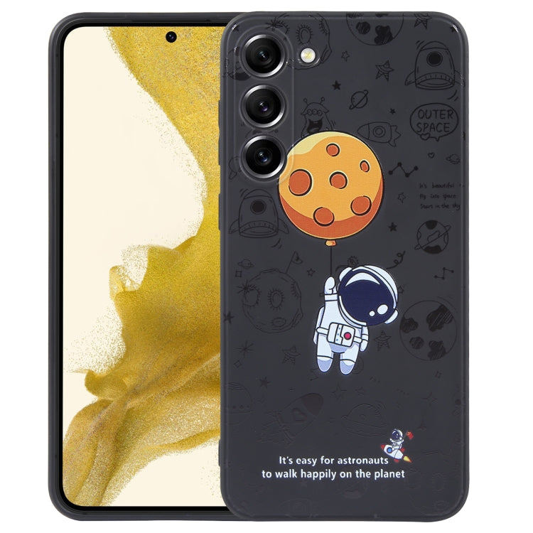 For Samsung Galaxy A03 164mm Astronaut Pattern Silicone Straight Edge Phone Case(Planet Landing-Black) - free shipping - PMC TechLife - Order now!