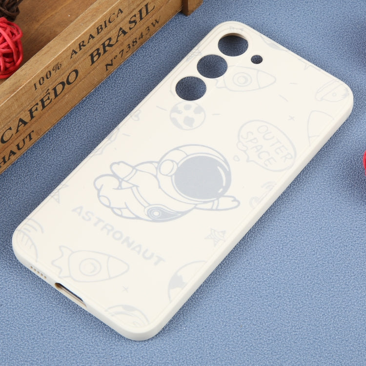 For Samsung Galaxy A03 164mm Astronaut Pattern Silicone Straight Edge Phone Case(Flying Astronaut-White) - free shipping - PMC TechLife - Order now!