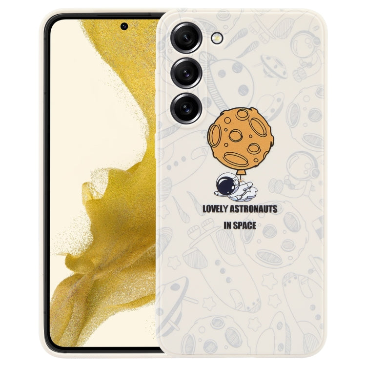 For Samsung Galaxy A02 Astronaut Pattern Silicone Straight Edge Phone Case(Lovely Astronaut-White) - free shipping - PMC TechLife - Order now!