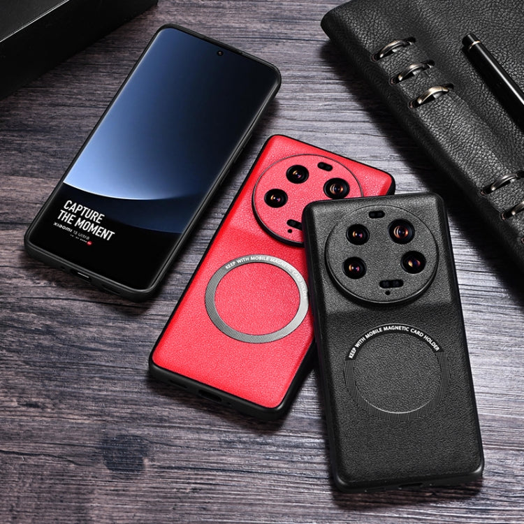 For Xiaomi 13 Ultra Cloth Texture PU MagSafe Magnetic Phone Case(Black) - free shipping - PMC TechLife - Order now!