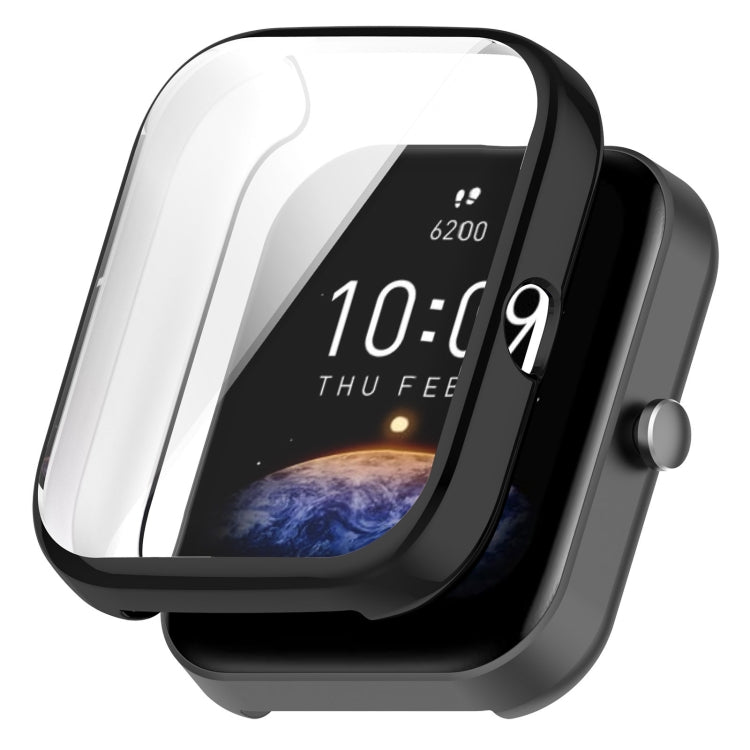 For Amazfit Bip 3 / Bip 3 Pro Universal Full Coverage TPU Electroplating Watch Protective Case(Black) - Watch Cases by PMC TechLife | Online Shopping South Africa | PMC TechLife