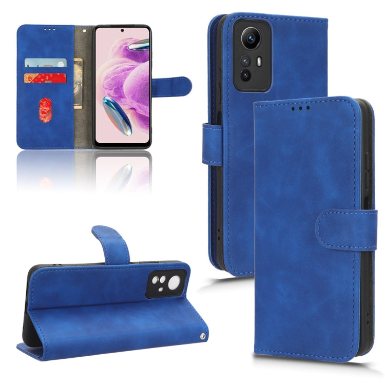 For Xiaomi Redmi Note 12S 4G Skin Feel Magnetic Flip Leather Phone Case(Blue) - free shipping - PMC TechLife - Order now!