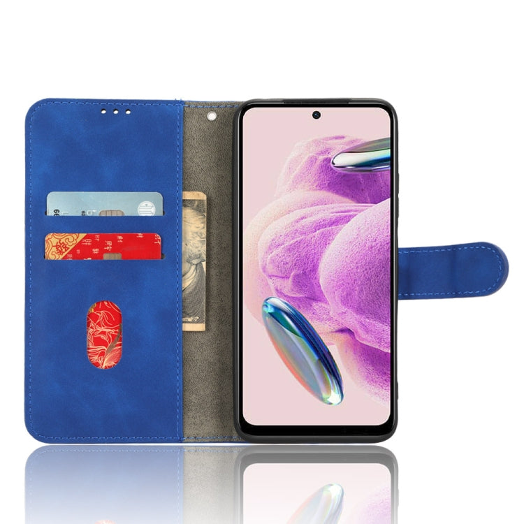For Xiaomi Redmi Note 12S 4G Skin Feel Magnetic Flip Leather Phone Case(Blue) - free shipping - PMC TechLife - Order now!