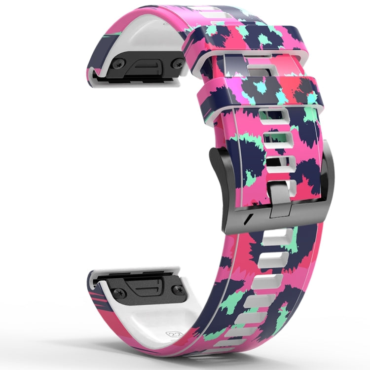 For Garmin  Tactix 7 Pro / Fenix 7X / 6X Pro Printing Quick Release Silicone Watch Band(Painted) - Watch Bands by PMC TechLife | Online Shopping South Africa | PMC TechLife