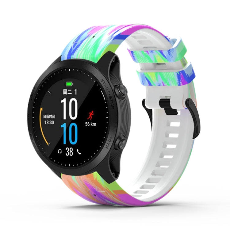 For Garmin  Tactix 7 Pro / Fenix 7X / 6X Pro Printing Quick Release Silicone Watch Band(Colorful) - Watch Bands by PMC TechLife | Online Shopping South Africa | PMC TechLife