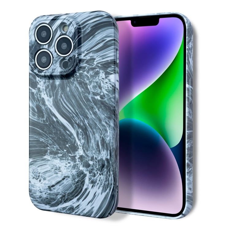 For iPhone 14 Pro Marble Pattern Phone Case(Black White) - iPhone 14 Pro Cases by PMC TechLife | Online Shopping South Africa | PMC TechLife