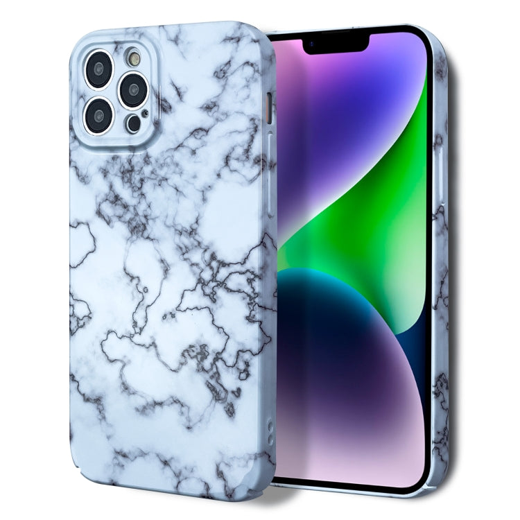 For iPhone 12 Pro Max Marble Pattern Phone Case(Red White) - iPhone 12 Pro Max Cases by PMC TechLife | Online Shopping South Africa | PMC TechLife