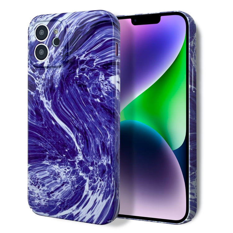 For iPhone XS / X Marble Pattern Phone Case(Purple White) - More iPhone Cases by PMC TechLife | Online Shopping South Africa | PMC TechLife