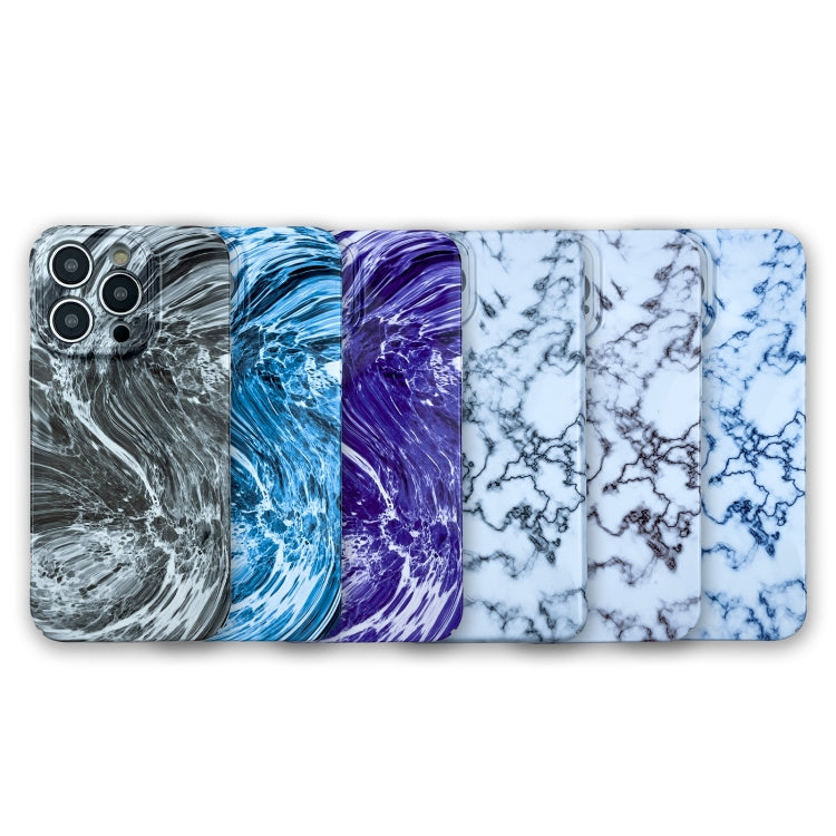 For iPhone XR Marble Pattern Phone Case(Navy Blue White) - More iPhone Cases by PMC Jewellery | Online Shopping South Africa | PMC Jewellery