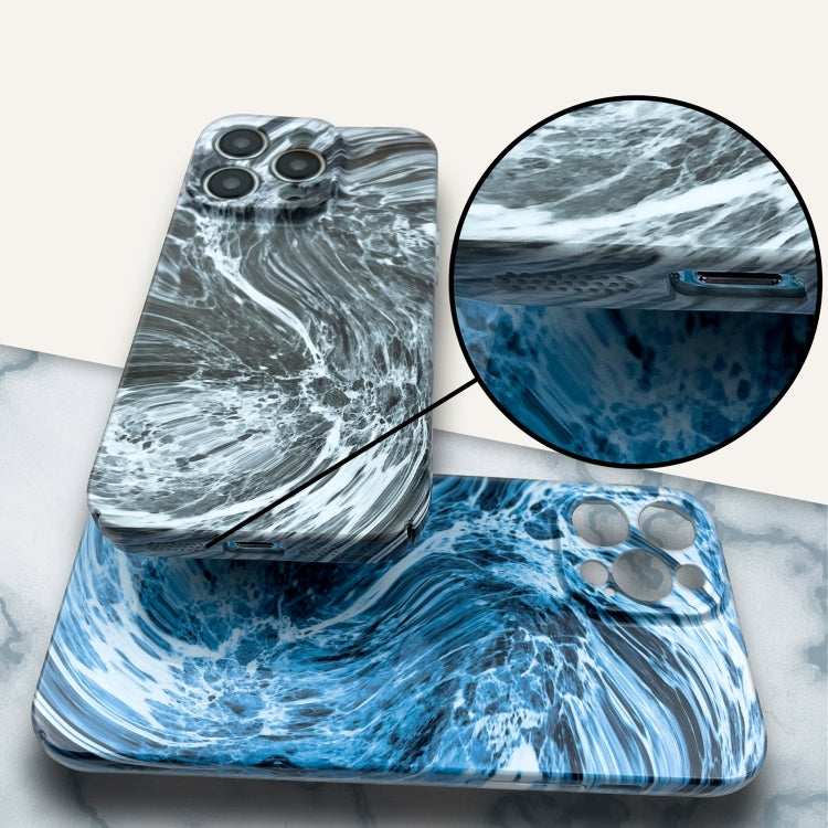 For iPhone 14 Pro Marble Pattern Phone Case(Navy Blue White) - iPhone 14 Pro Cases by PMC TechLife | Online Shopping South Africa | PMC TechLife