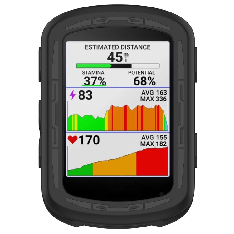 For Garmin Edge 840 / Edge 540 Stopwatch Armor Silicone Protective Case(Black) - Watch Cases by PMC TechLife | Online Shopping South Africa | PMC TechLife