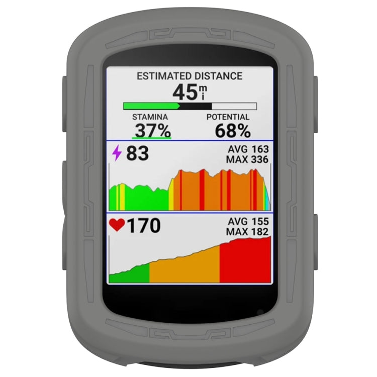 For Garmin Edge 840 / Edge 540 Stopwatch Armor Silicone Protective Case(Dark Grey) - Watch Cases by PMC TechLife | Online Shopping South Africa | PMC TechLife