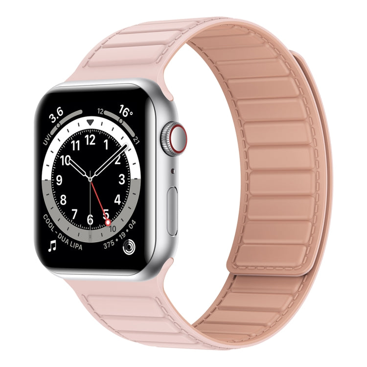 Magnetic Silicone Watch Band For Apple Watch SE 40mm(Pink) - Watch Bands by PMC TechLife | Online Shopping South Africa | PMC TechLife